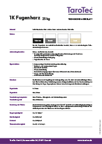 TaroTec Merkblatt Fugenharz